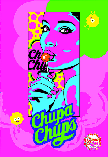 Bilježnica Chupa Chups, A4, kvadratići, meki uvez