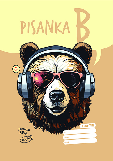 Pisanka B LIPA MILL, B5 linije, 16 listova, meki uvez