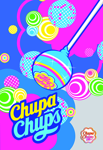 Bilježnica Chupa Chups, A4, kvadratići, meki uvez