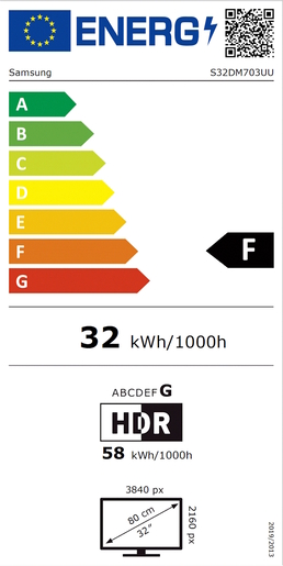 Samsung 32" Smart Monitor M7 M70D LS32DM703UUXDU, VA, UHD, 60Hz, 4ms, 2xHDMI, 1xUSB-C, WiFi, Bluetooth, Zvučnici
