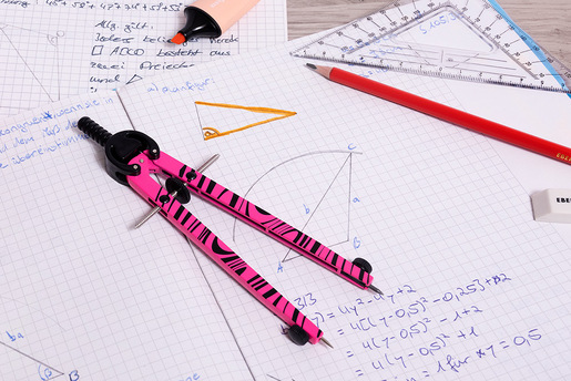 Šestar Eberhard Faber neon rozi + mine P3/60