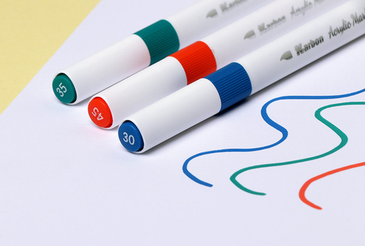 Marker akrilni Karbon, 6 boja