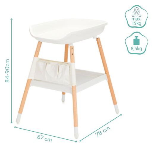 Fillikid stol za prematanje s podlogom, bijeli