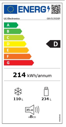 LG hladnjak GBV5150DEP