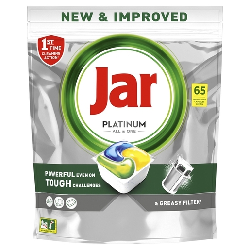 Jar Platinum tablete za perilicu posuđa All in One, Lemon, 65 kom