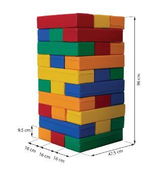 IGLU set TUMBLING TOWER, šareni