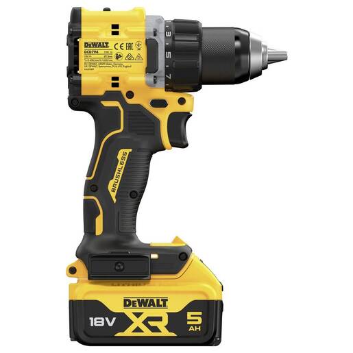 DEWALT akumulatorska bušilica/odvijač DCD794P2T, XR 18 V, 2x5Ah baterija, punjač, TSTAK kofer
