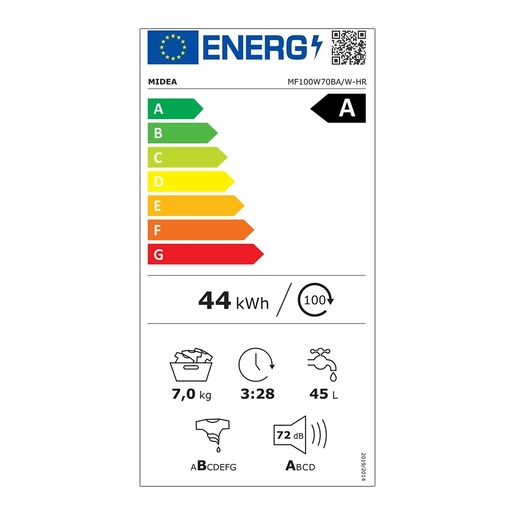 Midea perilica rublja MF100W70BA/W-HR