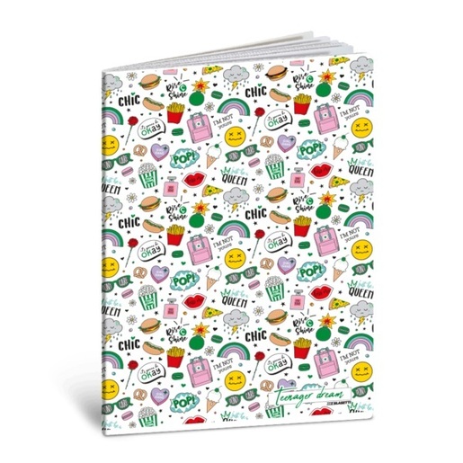 Bilježnica  Blasetti Scuola Imperdibili pattern, A4 linije, 50 listova, meki uvez