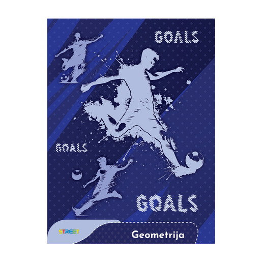 Bilježnica STREET MIX, B5 geometrija, 16 listova, meki uvez