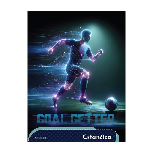 Crtančica STREET GOLD MIX, B5 linije, 16 listova, meki uvez