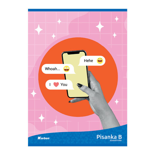 Pisanka B KARBON MIX, B5 linije, 16 listova, meki uvez