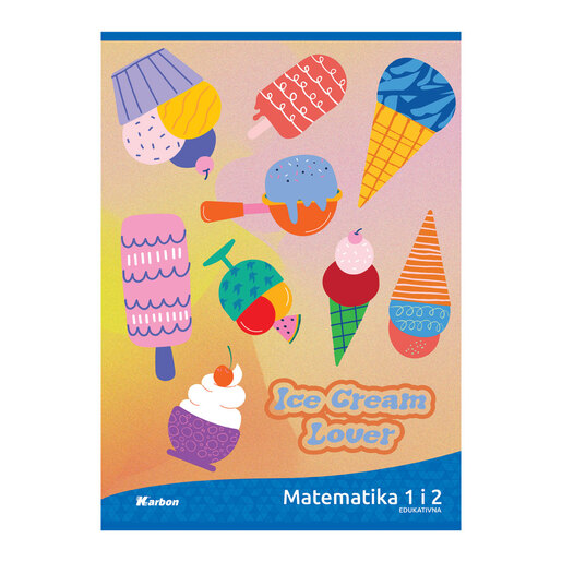 Pisanka Matematika 1 i 2 KARBON MIX, B5 kvadratići, 24 lista, meki uvez