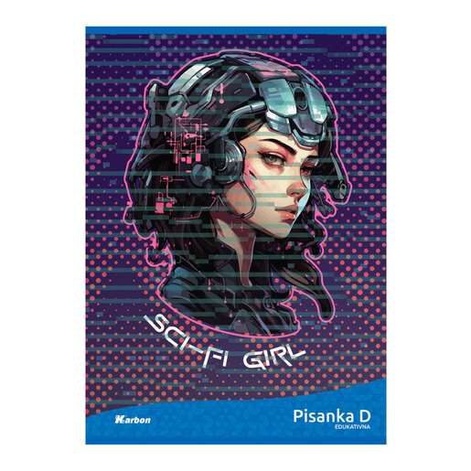Pisanka D KARBON MIX, B5 linije, 48 listova, meki uvez
