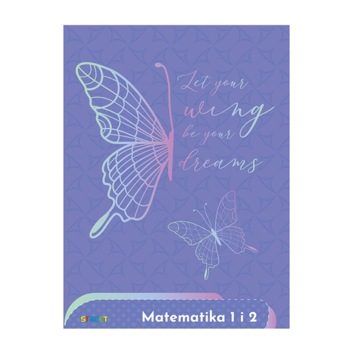 Pisanka Matematika 1 i 2  STREET GOLD MIX, B5 kvadratići, 24 lista, meki uvez