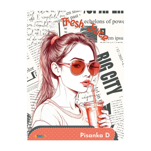 Pisanka D  STREET GOLD MIX, B5 linije, 48 listova, meki uvez