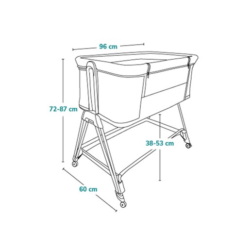 Lionelo krevetić 2u1 Luna, Grey Concrete