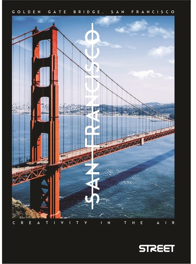 Bilježnica Street BRIDGES, A4 linije, 50 listova, meki uvez