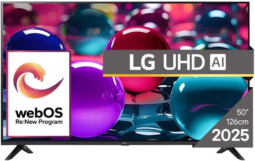 LG 50" UHD AI TV 50UA73003LA, 4K UHD, webOS Smart TV, HDR10