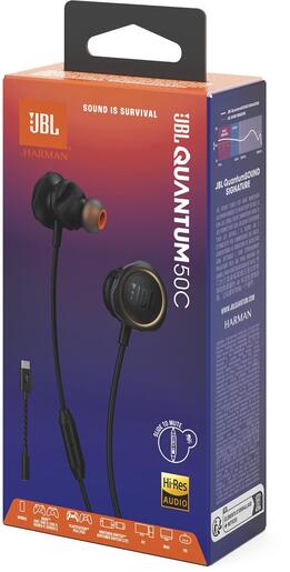 JBL QUANTUM 50, In-Ear, žičane, slušalice, crne