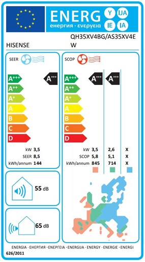 Hisense klima uređaj Energy Pro X QH35XV4BG/AS35XV4EW