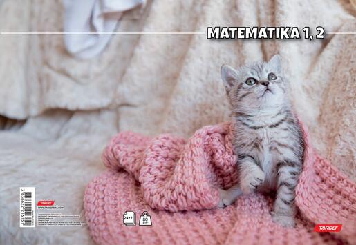 Pisanka, Target životinje, matematika 1 i 2, B5, kvadratići, 24 listova, meki uvez