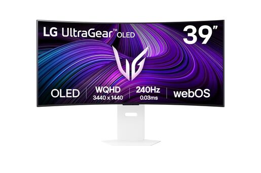 LG monitor UltraGear 39GX90SA-W, 39" OLED, WQHD, 240Hz, 0.03ms, webOS, USB-C, zakrivljeni
