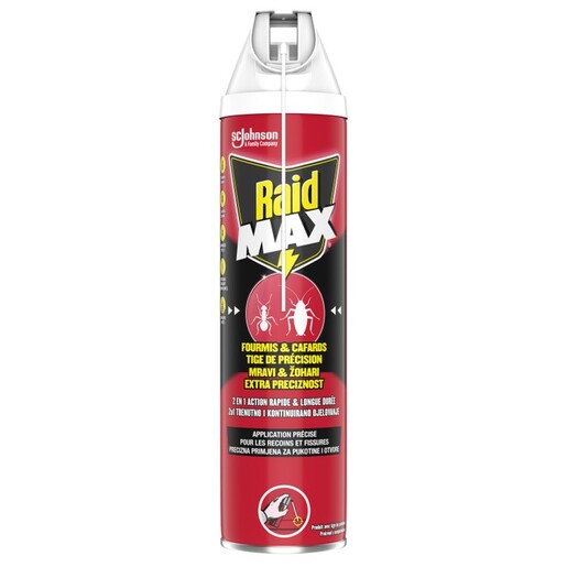 Raid Max sprej protiv mrava i žohara, s usmjerivačem, 400 ml