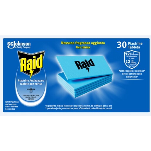 Raid laminirane tablete za električni aparat, 30 kom