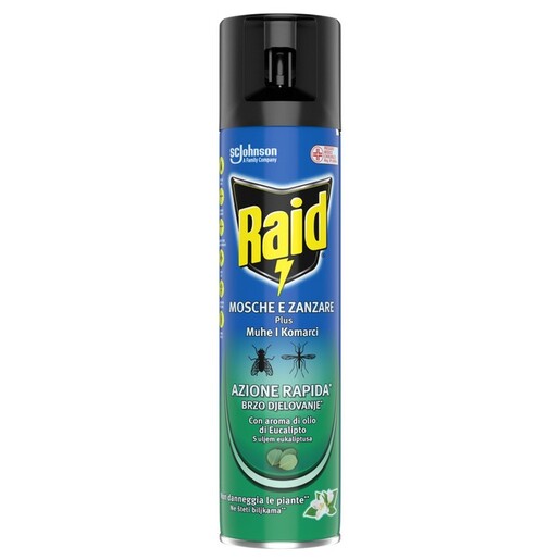 Raid sprej protiv muha i komaraca Eukaliptus, 400 ml