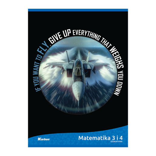 Pisanka Matematika 3 i 4 KARBON MIX, B5 kvadratići, 48 listova, meki uvez