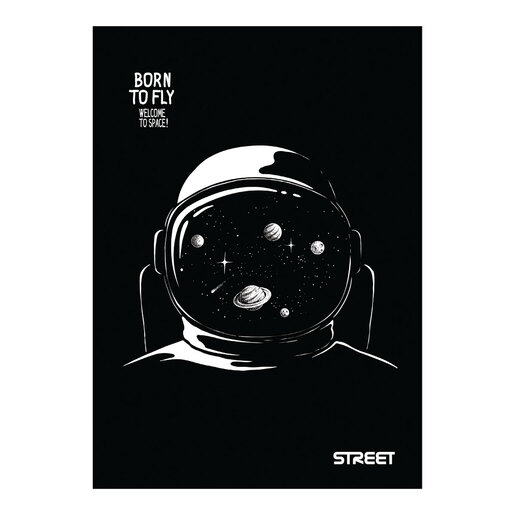 Bilježnica Street BLACK&WHITE, A4 geometrija, 54 lista, meki uvez