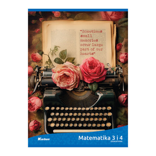 Pisanka Matematika 3 i 4 KARBON MIX, B5 kvadratići, 48 listova, meki uvez
