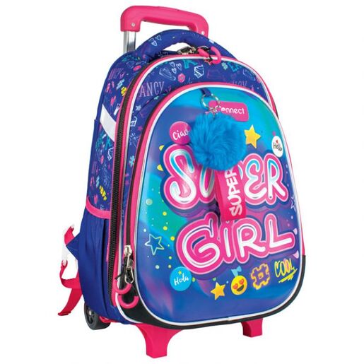 Školski ruksak, na kotačima, Connect, XT Super Girl