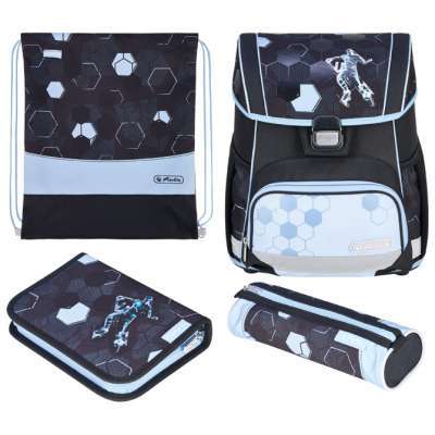 Školska torba, anatomska, 4u1, Herlitz, Loop Cyber Soccer