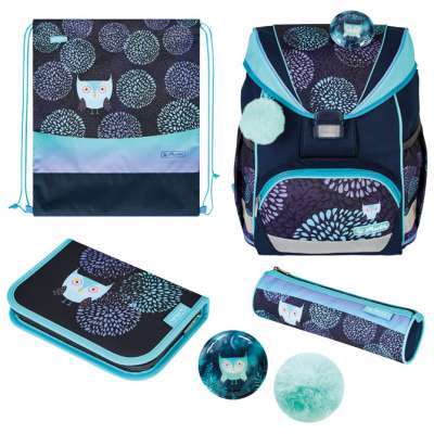 Školska torba, anatomska, 4u1, Herlitz, Ultralight Plus Flower Owl