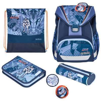 Školska torba, anatomska, 4u1, Herlitz, Ultralight Plus Tech Mech