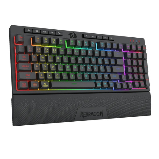 Redragon Shiva PRO K515-RGB, membranska tipkovnica, bežična, crna