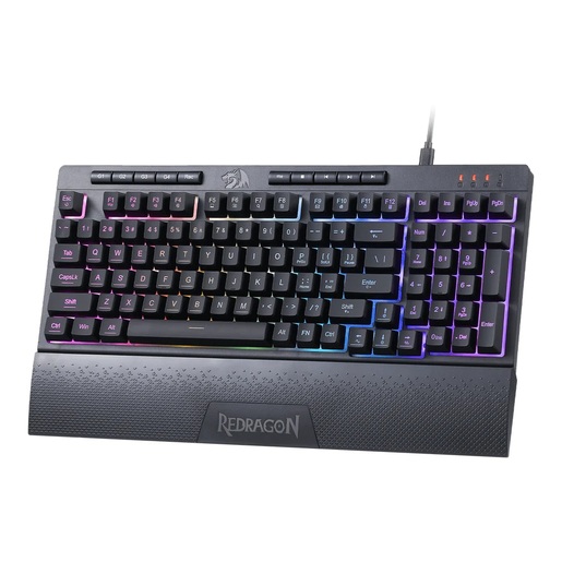 Redragon Shiva PRO K515-RGB, membranska tipkovnica, bežična, crna