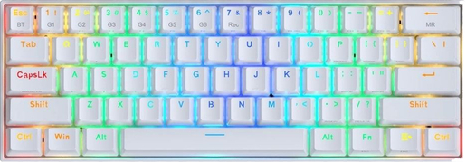 Redragon Draconic K530RGB-PRO, mehanička tipkovnica, bežična, Red switch, bijela