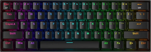 Redragon Draconic K530RGB-PRO, mehanička tipkovnica, bežična, Red switch, crna