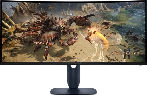Dell 34" Alienware Gaming monitor AW3425DWM, VA WQHD, 180Hz, 1ms, AMD FreeSync, 2x HDMI, DisplayPort, USB Hub, Zakrivljeni