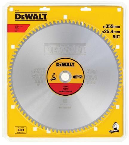 DEWALT list kružne pile za rezanje čelika, aluminija i nehrđajućeg čelika 355x25,4mm 90Z DT1927-QZ