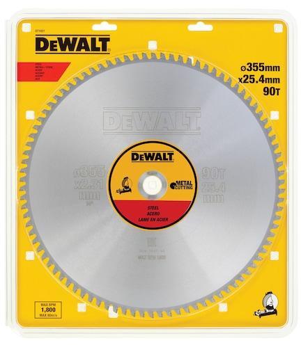 DEWALT list kružne pile za rezanje čelika, aluminija i nehrđajućeg čelika 355x25,4mm 90Z DT1927-QZ
