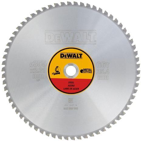 DEWALT list kružne pile za rezanje čelika, aluminija i nehrđajućeg čelika 355x25,4mm 66Z DT1926-QZ