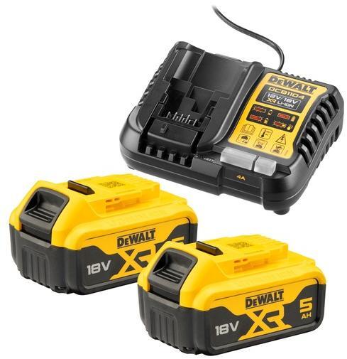 DEWALT set punjač i baterije DCB1104P2-QW (2x5 Ah, punjač)