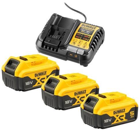 DEWALT set punjač i baterije DCB1104P3-QW (3x5 Ah, punjač)