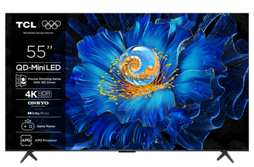TCL 55" QD-Mini LED TV 55C6KS, 4K UHD, Google Smart TV, ONKYO 2.1, Dolby Atmos