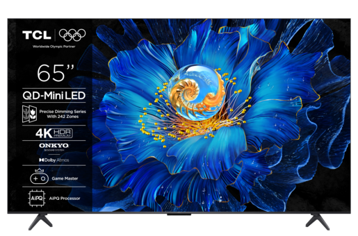 TCL 65" QD-Mini LED TV 65C6KS, 4K UHD, Google Smart TV, ONKYO 2.1, Dolby Atmos