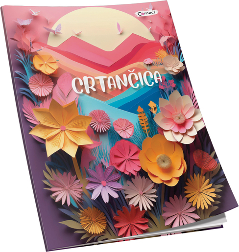 Crtančica Soft+ Premium Connect Girl, B5 linije, 24 listova, meki uvez